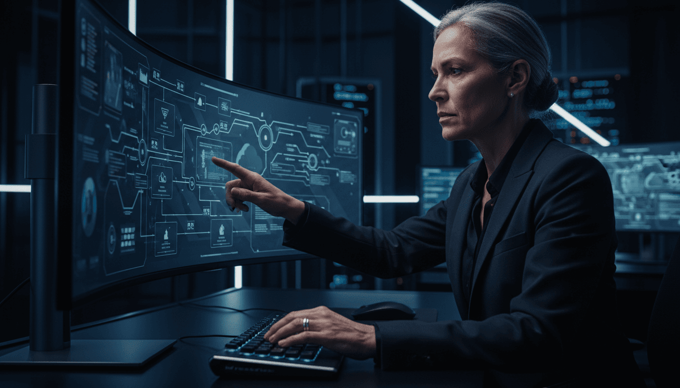 Cyber security professional reviewing security architecture and infrastructure diagrams